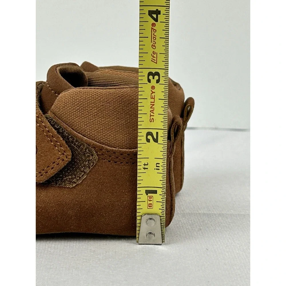 Stride Rite Baby Shoes Size 3M Brown Suede Leather Soft Sole Crib